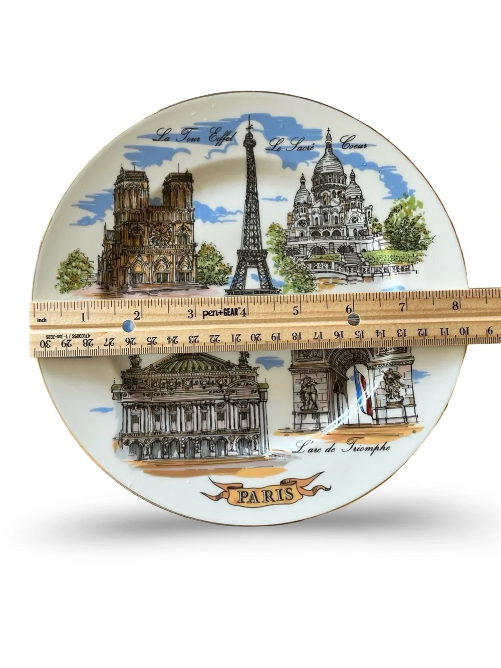 Vintage Limoges Porcelain Paris Souvenir Decorative Plate